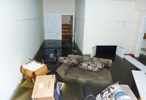 flooded basement that needs a sump pump install in Allentown PA